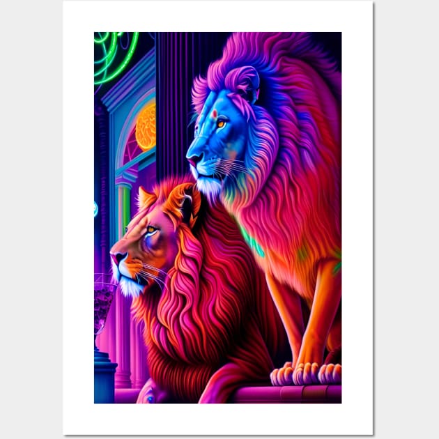 Lion Wall Art by Grafititee